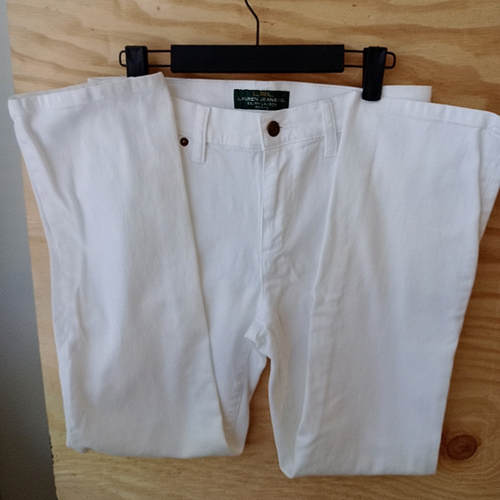 LRL Ralph Lauren white classic straight jeans 6P